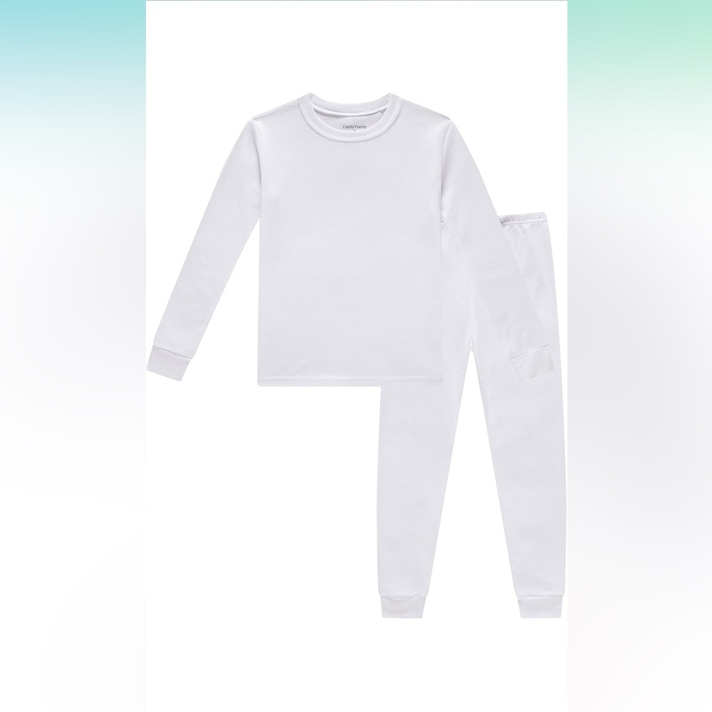 NWT white pajama set— size 7— boys or girls